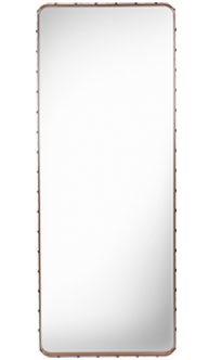 Adnet Rectangular mirror 180x70 cm tan