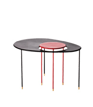 Matégot Kangourou Table black/red
